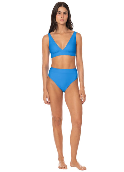 Thumbnail - Foto de Blue Allure Long Line Triangle Bikini Top by Maaji - Tops - Vestidos de Baño - 5