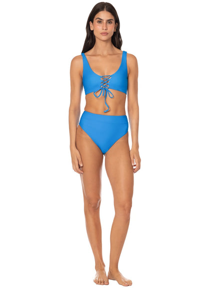  Foto de Blue Allure Long Line Triangle Bikini Top by Maaji - Tops - Vestidos de Baño