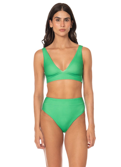  Foto de Green Allure Long Line Triangle Bikini Top by Maaji - Tops - Vestidos de Baño