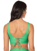 Maaji Green Allure Long Line Triangle Bikini Top