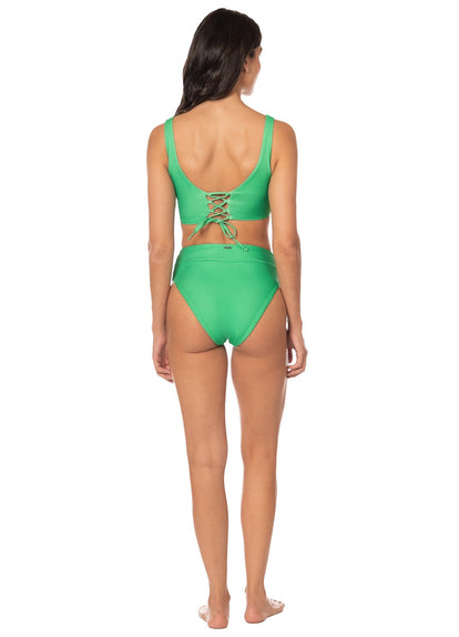 Thumbnail - Foto de Green Allure Long Line Triangle Bikini Top by Maaji - Tops - Vestidos de Baño - 7