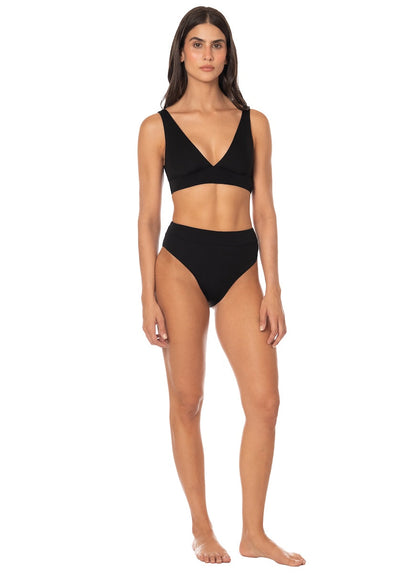  Foto de Jade Black Allure Long Line Triangle Bikini Top by Maaji - Tops - Vestidos de Baño