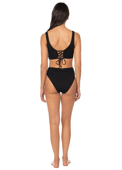  Foto de Jade Black Allure Long Line Triangle Bikini Top by Maaji - Tops - Vestidos de Baño