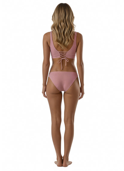 Thumbnail - Foto de Mauve Allure Long Line Triangle Bikini Top by Maaji - Tops - Vestidos de Baño - 7