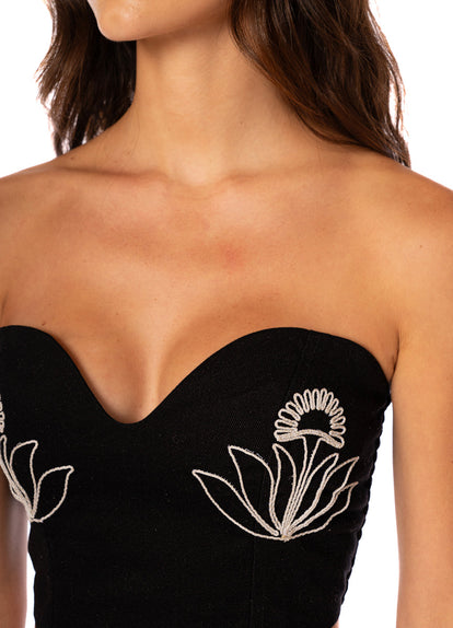 Foto de Midnight Black Sparks Crop Top by Maaji - Ropa de Playa
