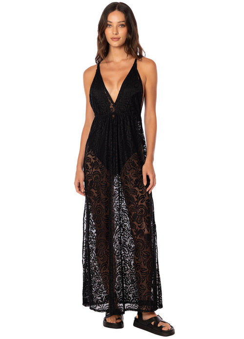 Main image -  dress from Maaji – Lace Twilight Pesto Long Dress – Category: Apparel , Accessories Clothing