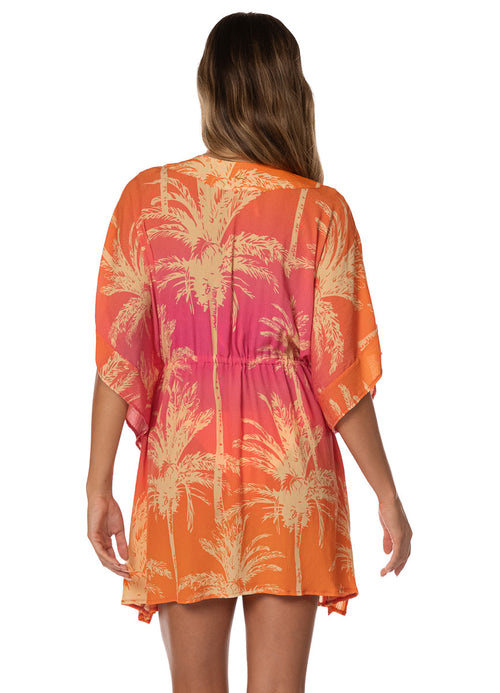 Hover image -  Foto de Sunwashed Palms Vanilla Kaftan by Maaji - Ropa de Playa