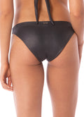 Maaji Onyx Black Flirt Low Rise Thin Side Bikini Bottom