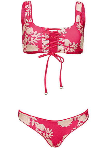  Foto de Lightpink Flowerbed Flirt  Low Rise Thin Side Bikini Bottom by Maaji - Panties - Vestidos de Baño