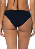 Maaji Black Orchid Flirt Low Rise Thin Side Bikini Bottom
