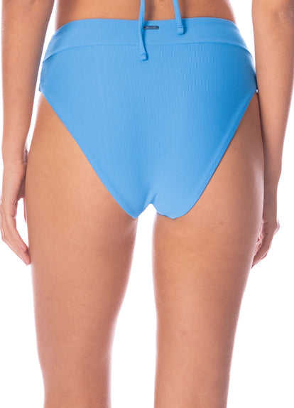  Maaji Stone Blue Suzy Q High Rise Classic Bikini Bottom