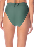 Maaji Eucalyptus Green Suzy Q High Rise Classic Bikini Bottom