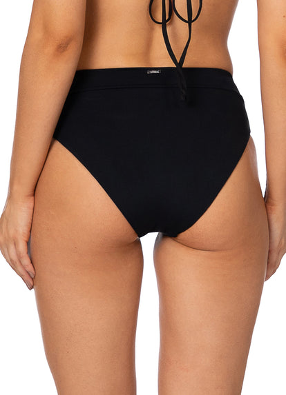 Thumbnail - Foto de Jade Black Suzy Q High Rise Classic Bikini Bottom by Maaji - Panties - Vestidos de Baño - 3