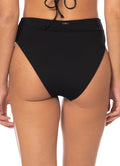 Maaji Jade Black Suzy Q High Rise Classic  Bikini Bottom