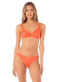 Maaji Orange Poppy  victory reversible bralette bikini top
