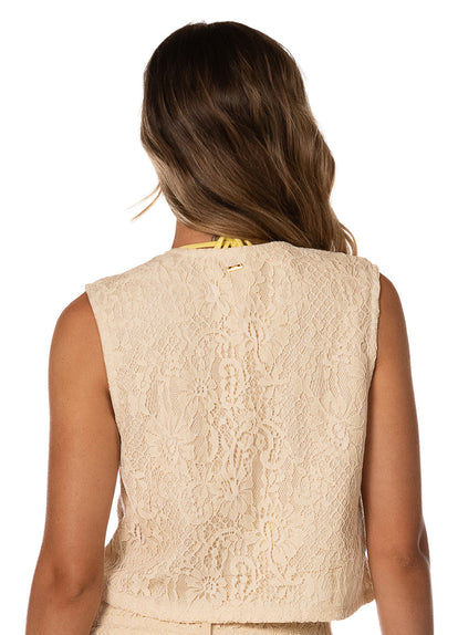  Foto de White Petal Key Vest by Maaji - Camisas - Ropa de Playa