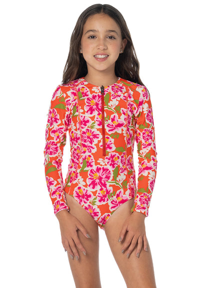  Foto de Under The Pink Moon Miku Girls One Piece Set by Maaji - Vestidos De Baño Para Niñas - Niñas