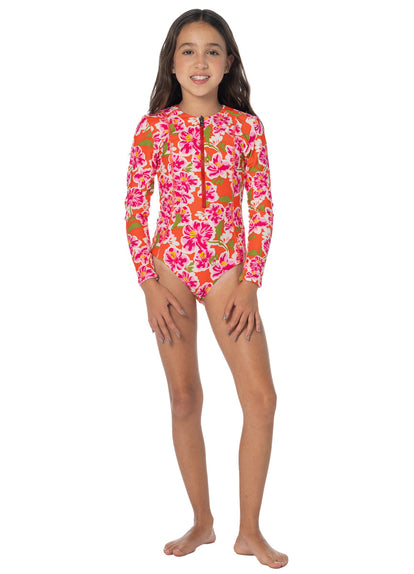  Foto de Under The Pink Moon Miku Girls One Piece Set by Maaji - Vestidos De Baño Para Niñas - Niñas