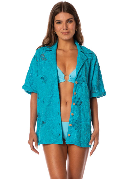  Foto de Aqua Dream Sinopia Long Shirt by Maaji - Camisas Largas - Ropa de Playa