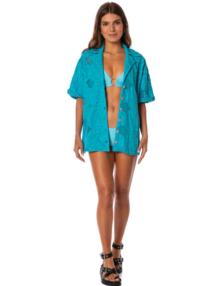 Thumbnail - Foto de Aqua Dream Sinopia Long Shirt by Maaji - Camisas Largas - Ropa de Playa - 5