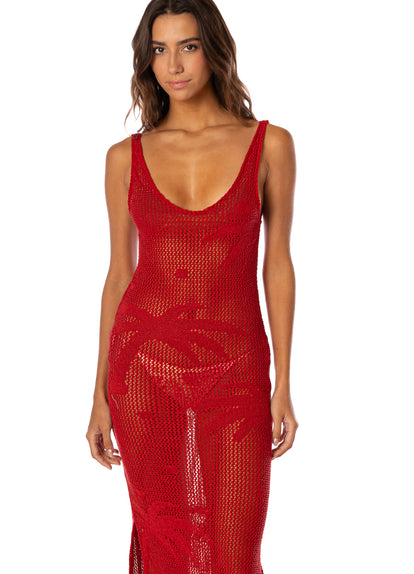 Thumbnail - dress from Maaji – Flame Coral Nougath Long Dress – Category: Apparel , Accessories Clothing - 5