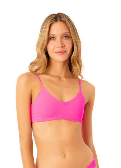 Thumbnail - Maaji Radiant Pink Praia Sporty Bralette Bikini Top - 5