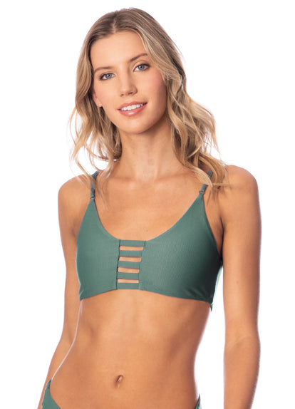  Maaji Eucalyptus Green Praia Classic Bralette Bikini Top