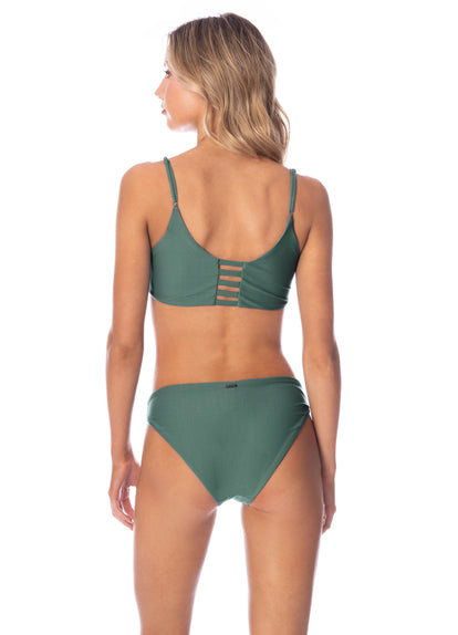 Thumbnail - Maaji Eucalyptus Green Splendour Regular Rise Thin Side Bikini Bottom - 1