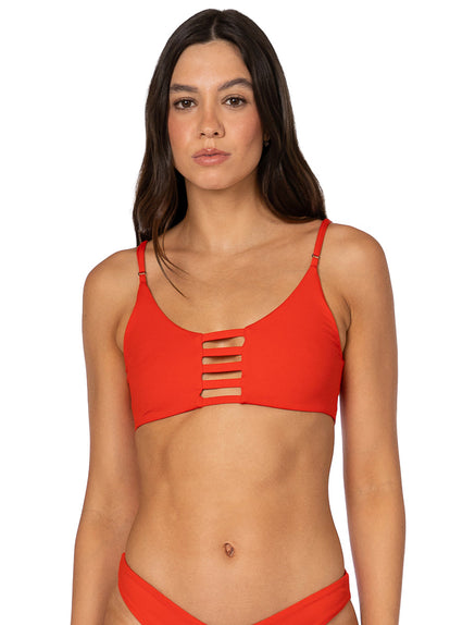 Thumbnail - Foto de Red Camelia Praia Classic Bralette Bikini Top by Maaji - Tops - Vestidos de Baño - 6