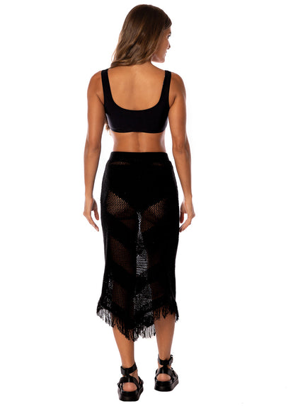  Maaji Midnight Black Tobie Long Skirt 