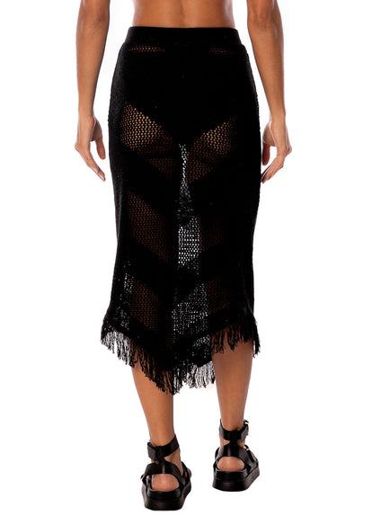  Maaji Midnight Black Tobie Long Skirt 