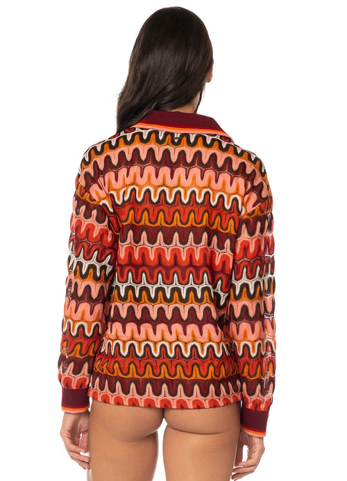 Hover image -  Foto de Tropical Ember Kiri Pull Over by Maaji - Buzos Y Chaquetas - Ropa de Playa