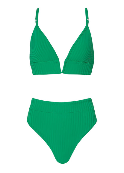  bikini top from Maaji – Enchanting Emerald Parade Long Line Triangle Bikini Top – Category: Apparel , Accessories Clothing Swimwear