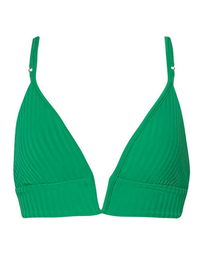 Thumbnail - Maaji Enchanting Emerald Parade Long Line Triangle Bikini Top - 8