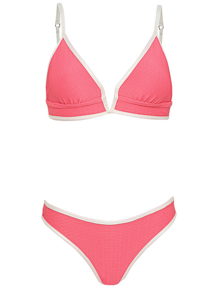  Maaji Coral Ripple Parade Long Line Triangle Bikini Top