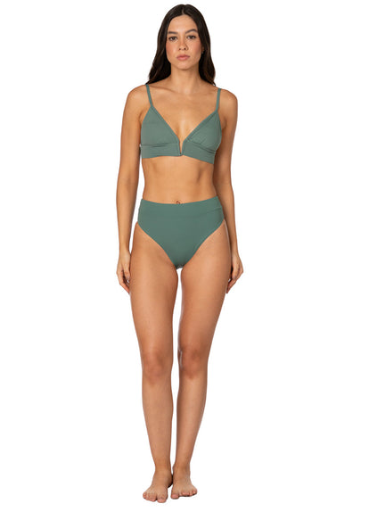  Foto de Eucalyptus Green Parade Long Line Triangle Bikini Top by Maaji - Tops - Vestidos de Baño