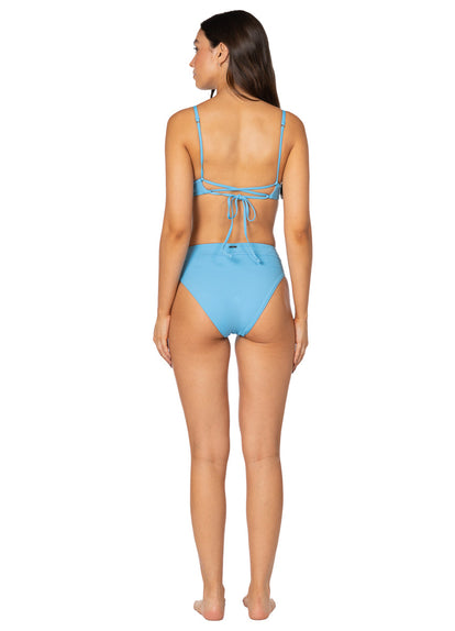 Thumbnail - Foto de Stone Blue Parade Long Line Triangle Bikini Top by Maaji - Tops - Vestidos de Baño - 7