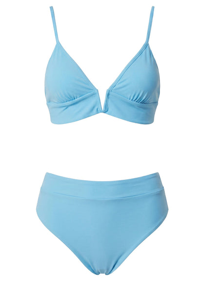 Thumbnail - Foto de Stone Blue Parade Long Line Triangle Bikini Top by Maaji - Tops - Vestidos de Baño - 8