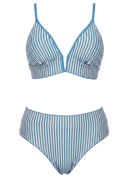 Thumbnail - Foto de Stone Blue Parade Long Line Triangle Bikini Top by Maaji - Tops - Vestidos de Baño - 9