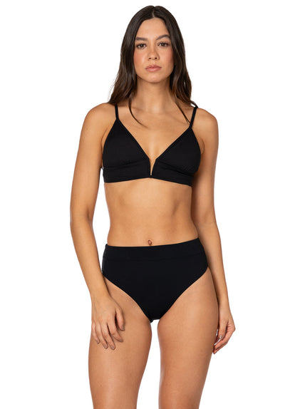 Thumbnail - Foto de Jade Black Parade Long Line Triangle Bikini Top by Maaji - Tops - Vestidos de Baño - 1