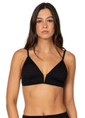 Maaji Jade Black Parade Long Line Triangle Bikini Top
