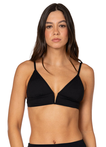 Thumbnail - Foto de Jade Black Parade Long Line Triangle Bikini Top by Maaji - Tops - Vestidos de Baño - 3