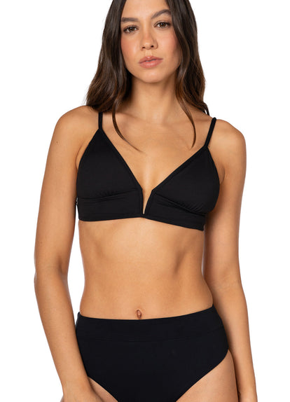 Thumbnail - Foto de Jade Black Parade Long Line Triangle Bikini Top by Maaji - Tops - Vestidos de Baño - 5