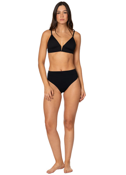  Foto de Jade Black Parade Long Line Triangle Bikini Top by Maaji - Tops - Vestidos de Baño