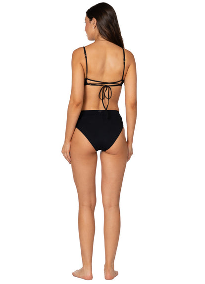  Foto de Jade Black Parade Long Line Triangle Bikini Top by Maaji - Tops - Vestidos de Baño