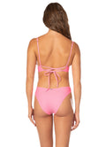 Maaji Pink Parade Long Line Triangle Bikini Top