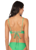 Maaji Green Parade Long Line Triangle Bikini Top