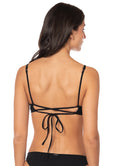 Maaji Jade Black Parade Long Line Triangle Bikini Top