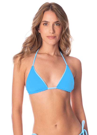  Maaji Stone Blue Balmy Sliding Triangle Bikini Top