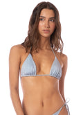 Maaji Silver Blue Balmy Sliding Triangle Bikini Top
